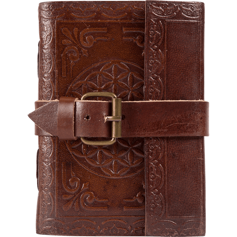 Flower of Life Leather Journal