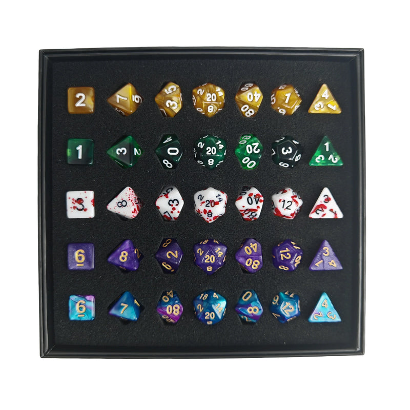 Dungeoneer's Dice Bundle - 5 Full Sets of Polymer Dice