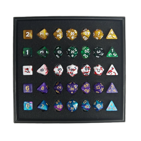 Dungeoneer's Dice Bundle - 5 Full Sets of Polymer Dice