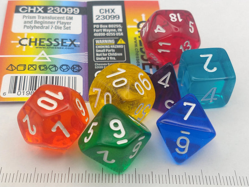 Chessex: Translucent Polyhedral Dice Set