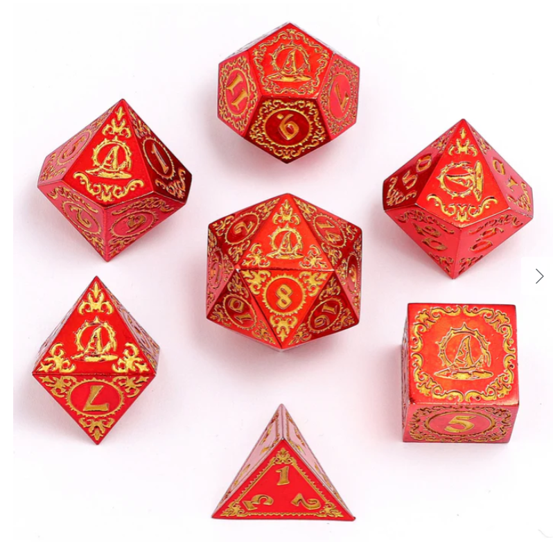 Solid Metal Wizard Dice