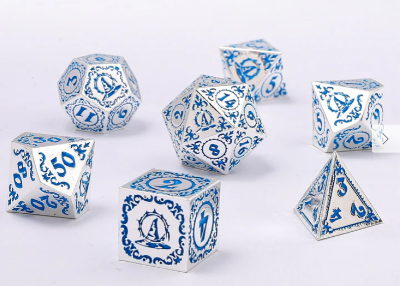 Solid Metal Wizard Dice