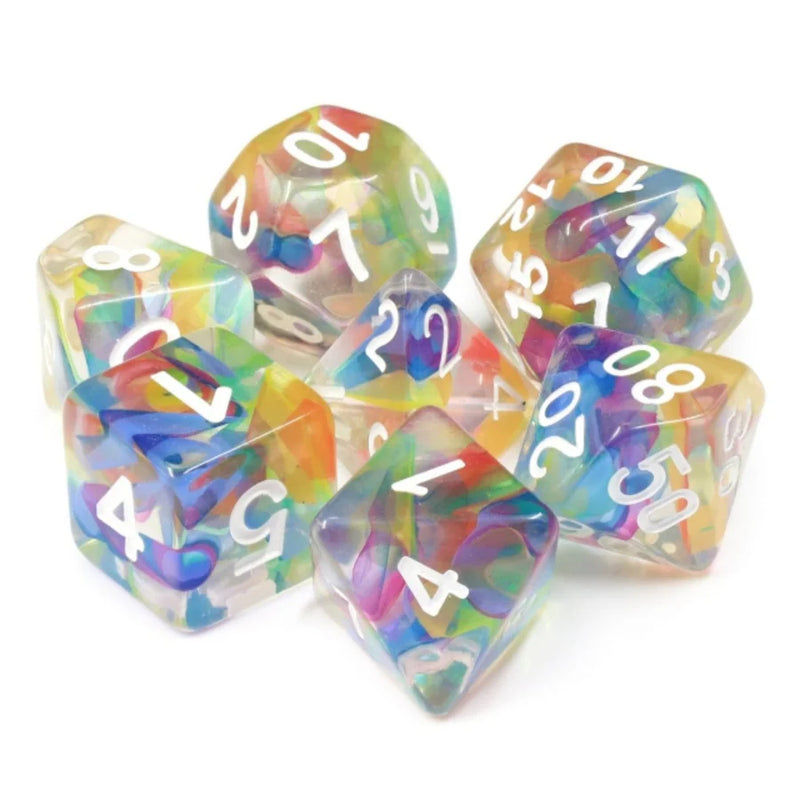 Rainbow Ribbon RPG Dice Set