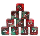 12 Piece D6s - Burning Bush