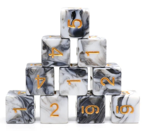 12 piece D6s - Espresso Cream