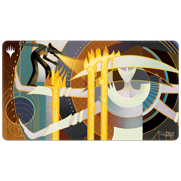 Playmat: MTG White Stitched- March of the Machine Aftermath- Rebuild the City