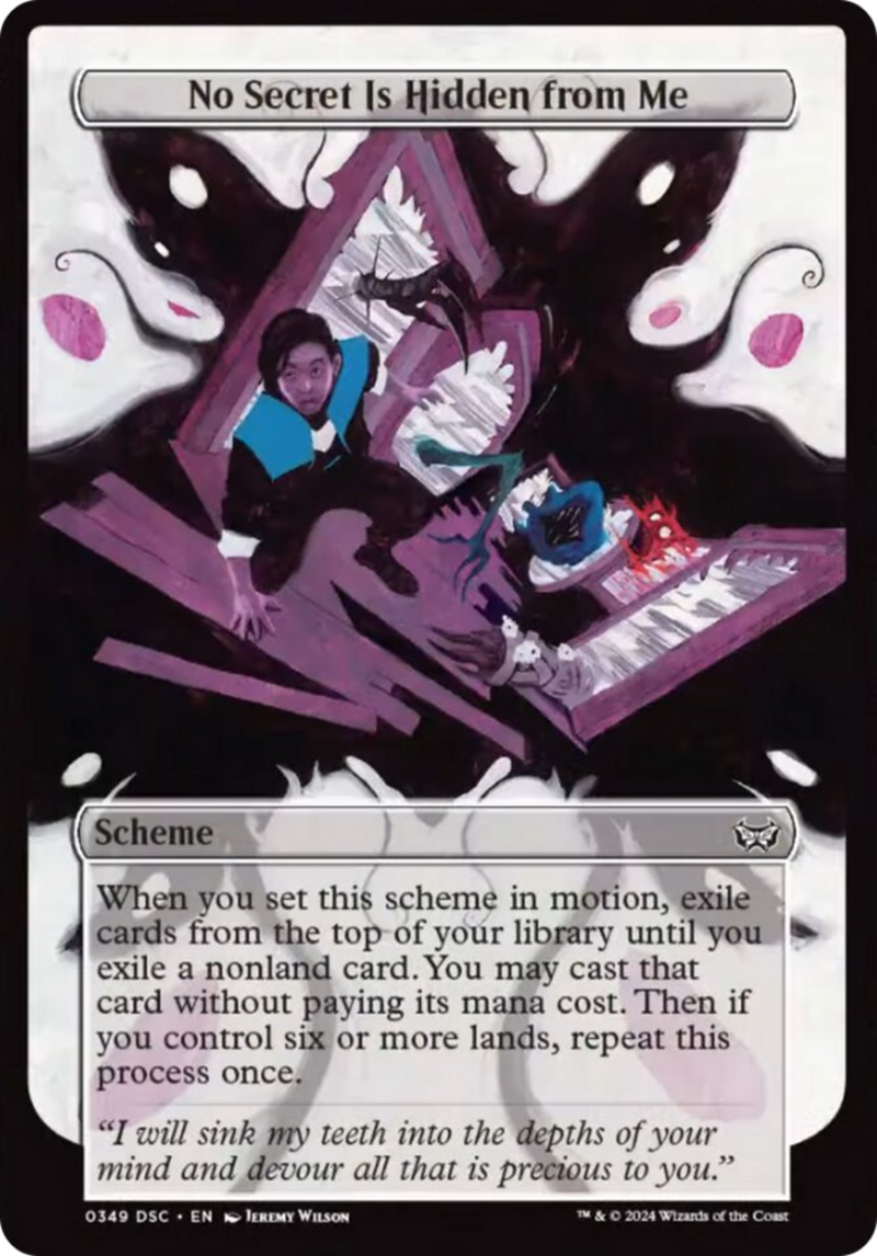 archenemy cards mtg duskmourn 10 Scheme Oversized Sealed Magic The Gathering No Secret Is Hidden from