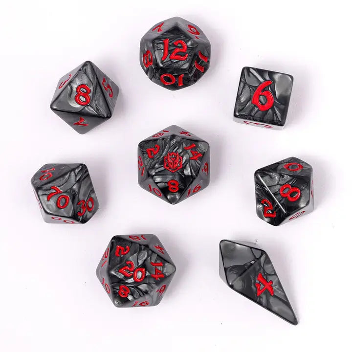 Wyrmforged Rollers RPG Dice Set - Iron Golem