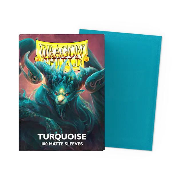 Dragon Shield Matte Dual Sleeve -  Turquoise ‘Atebeck’ 100ct