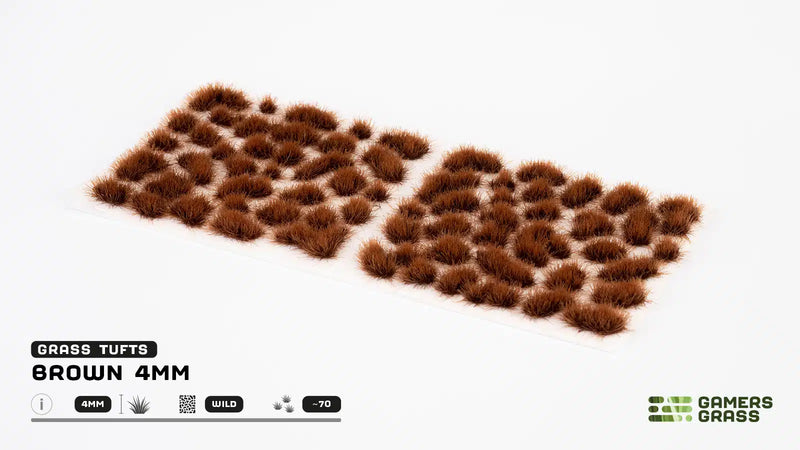 Gamers Grass Tufts: Tufts- Brown 4mm- Small