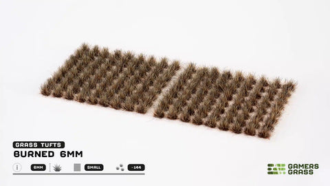Gamers Grass  Tufts: Tufts- Burned Tufts 6mm- Small