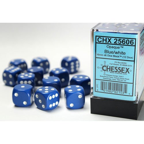 Chessex: 16mm 12d6 Opaque Dice Set