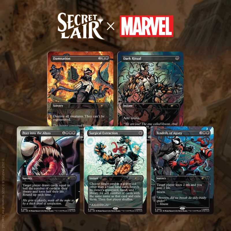 MTG Secret Lair x Marvel's Spider-Man: Venom Unleashed (Colors), Rainbow Foil Edition