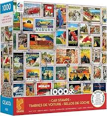 Ceaco - Barbara Behr Car Stamps - 1000 Piece Jigsaw Puzzle