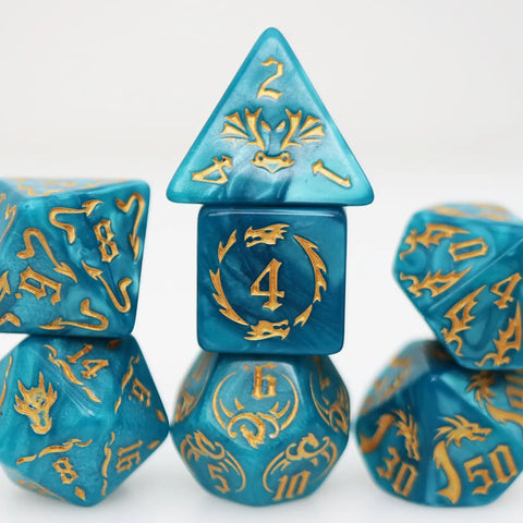 Drake's Flight: Cobalt Rpg Dice Set