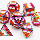 Lesbian Pride Flag - Metal Rpg Dice Set