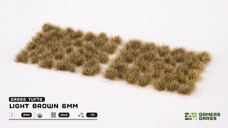 Gamers Grass Tufts: Tufts- Light Brown 6mm- Small