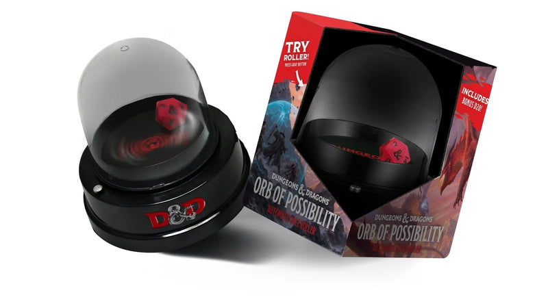 Dice Roller: D&D Orb of Possibility with Silicone d20 & Removable Lid