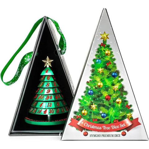 Christmas Tree Dice Set - plastic