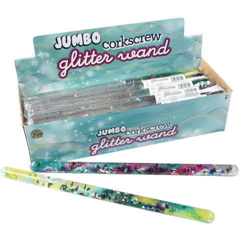 Jumbo Corkscrew Glitter Wand