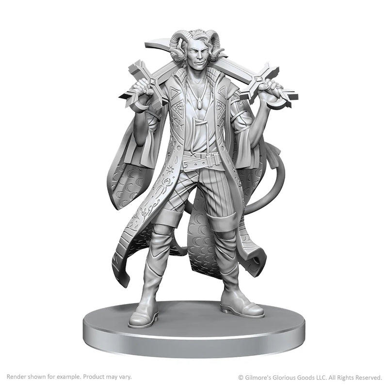Critical Role Unpainted Miniatures: Mollymauk Tealeaf & Caduceus Clay