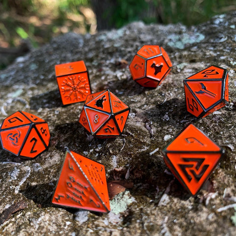Norse Foundry  Norse Themed Metal Dice - 7 Piece
