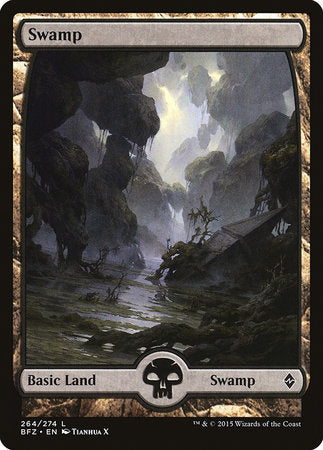 Swamp (264) - Full Art [Battle for Zendikar]