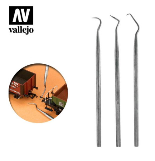 Set of 3 Stainless Steel Probes Vallejo Hobby Tools