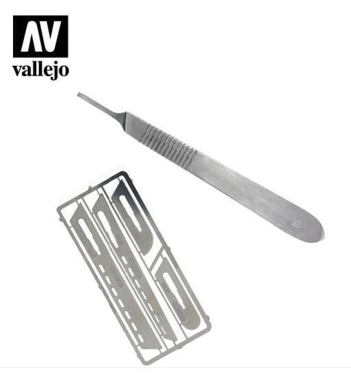Modeling Saw Set with 4 Scalpels Vallejo Hobby Tools