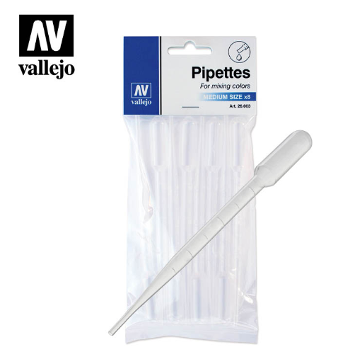 Pipettes 3 ml./0.10 fl.oz. (8) Vallejo Hobby Tools