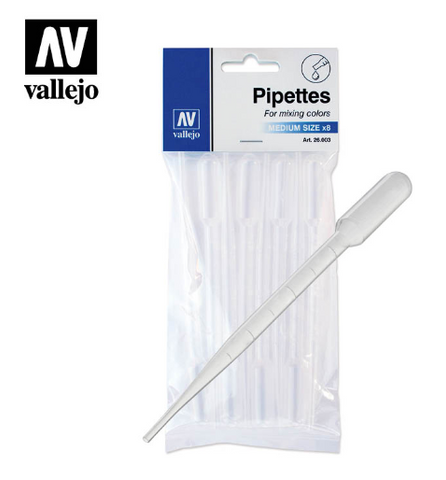 Pipettes 3 ml./0.10 fl.oz. (8) Vallejo Hobby Tools