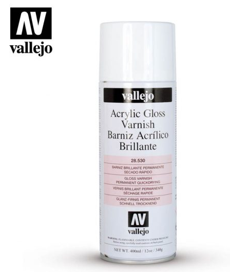 Acrylic Gloss Spray Varnish Vallejo Auxiliaries