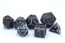 Solid Metal Dragon Dice (Black Iron)