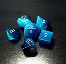 7-Die Set 16mm Stone: Engraved Cat's Eye Aquamarine