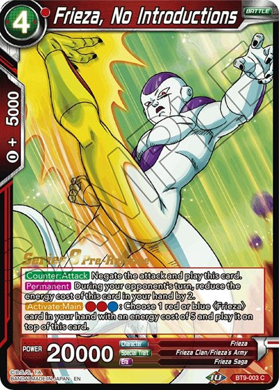 Frieza, No Introductions (Universal Onslaught) [BT9-003]