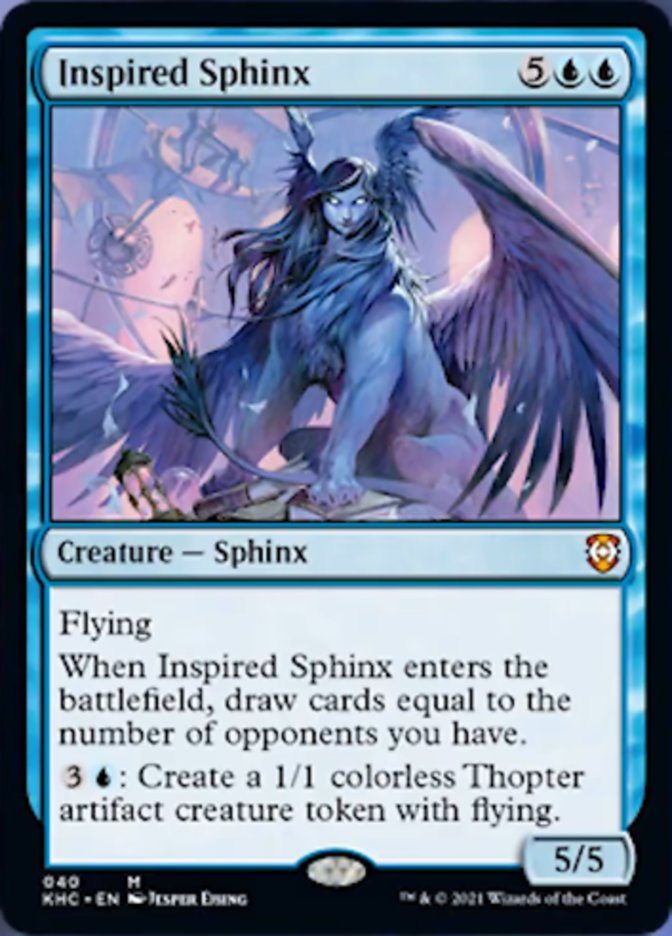 mtg colorless draw cards Inspired Sphinx [Kaldheim Commander]