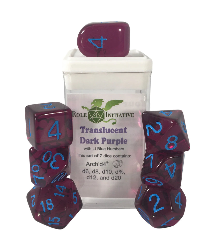 Roll4Initiative 7-Piece Dice Set: Translucent