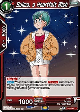 Bulma, a Heartfelt Wish [DB3-004]