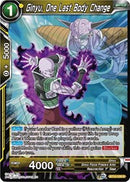 Ginyu, One Last Body Change [BT12-105]