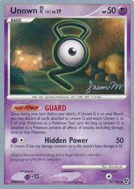 Unown G LV.17 (57/106) (Queengar