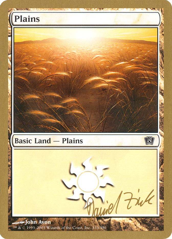 Plains (dz333) (Daniel Zink) [World Championship Decks 2003]
