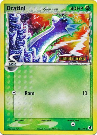 dratini pokemon cards Dragonite 149/165 - Dragonair - 151 - Evolution Card Set Lightning Tail Smack (10) Weakness Fairy 2 Resistance None None Retreat Cost Dratini (46/101) (Delta Species) (Stamped)