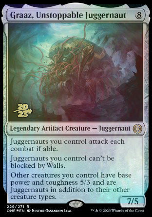 Graaz, Unstoppable Juggernaut [Phyrexia: All Will Be One Prerelease Pr Graaz, Unstoppable Juggernaut [Phyrexia: All Will Be One Prerelease Pr