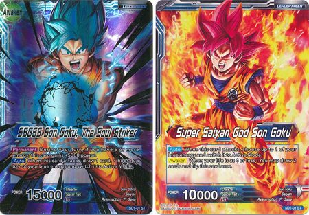 dragon ball super card game starter deck the awakening Super Saiyan God Son Goku // SSGSS Son Goku, The Soul Striker (Starter