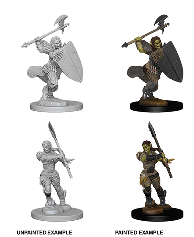 Pathfinder DeepCuts Unpainted Minis: Half-Orc Female Barbarian