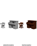 WizKids Deep Cuts Unpainted Miniatures: Desk & Chair