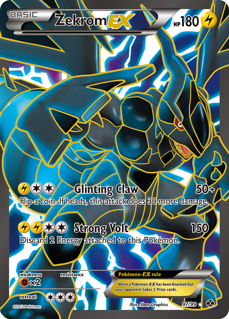 pokemon black and white zekrom card Pokemon Black and White Base Set Rare Holo Zekrom #47