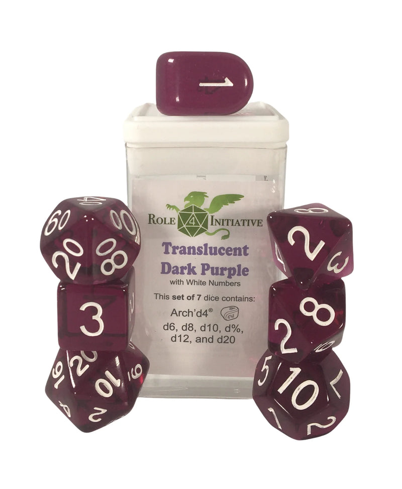 Roll4Initiative 7-Piece Dice Set: Translucent