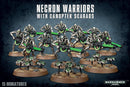 Old Sculpt Necron Warriors with Canoptek Scarabs