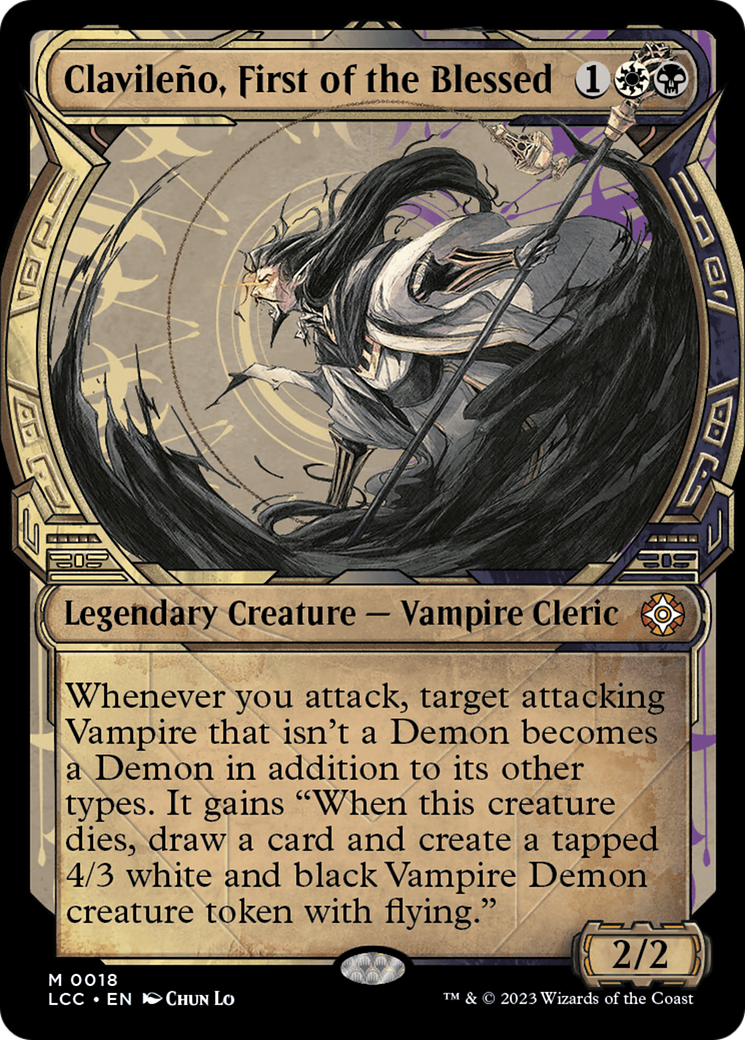 mtg when a creature dies draw a card Clavileno, First of the Blessed (Showcase) [The Lost Caverns of Ixalan